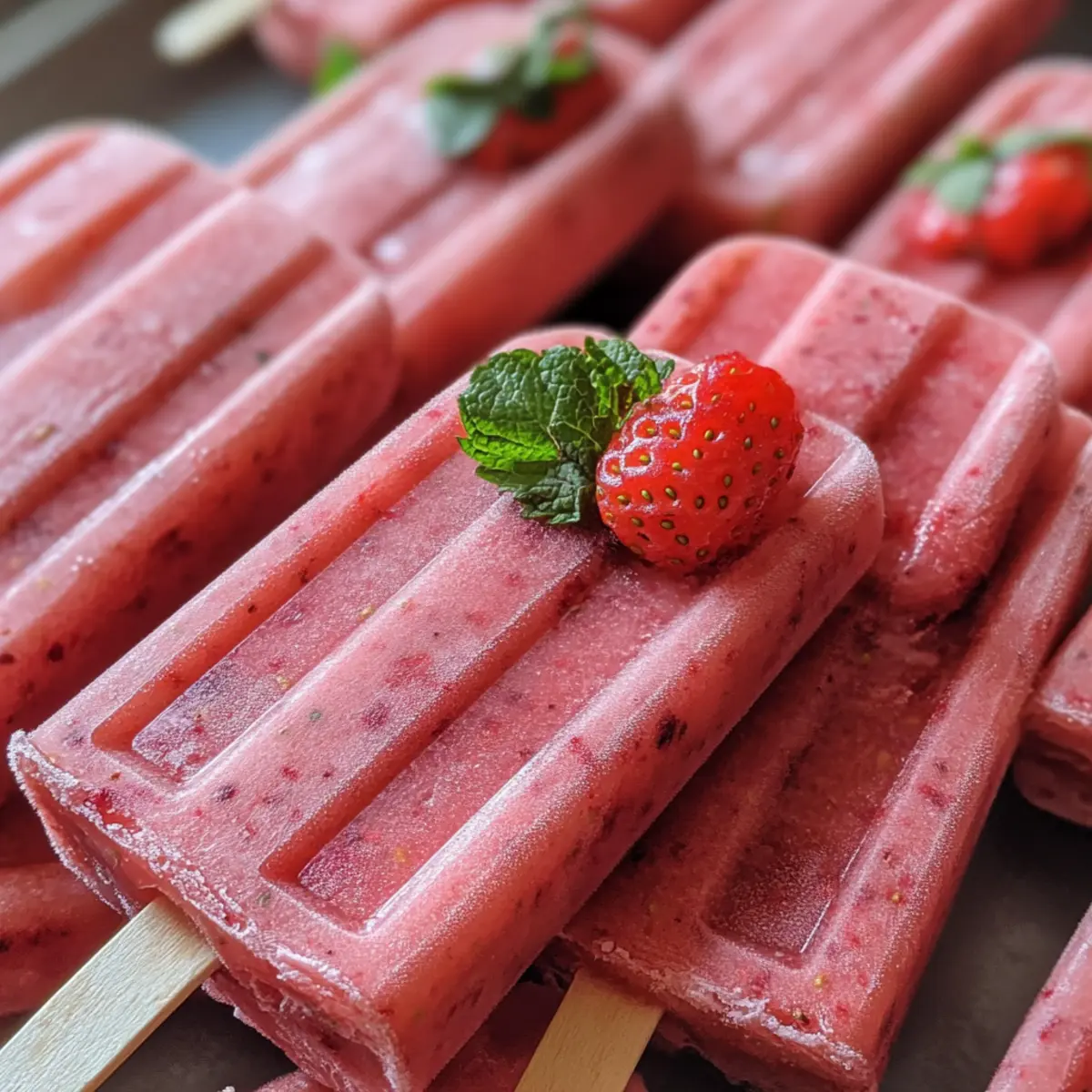 Strawberry Lemonade Popsicles