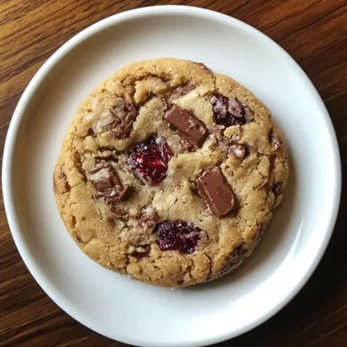 Brown Butter Cherry Dark Chocolate Chunk Cookies