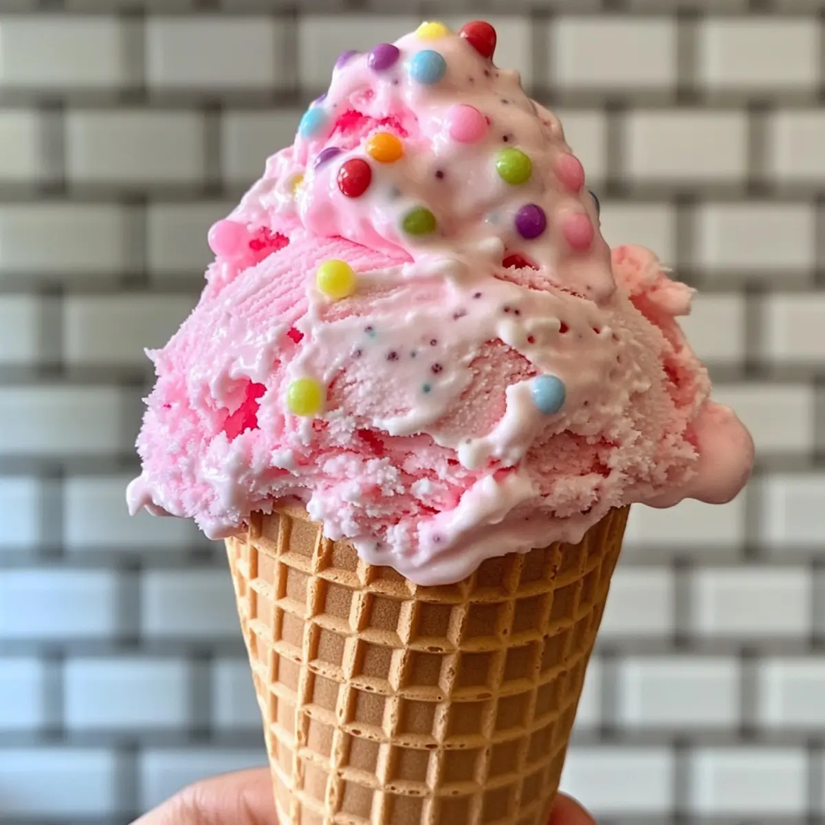 No Churn Bubblegum Ice Cream