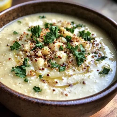 Asiago Roasted Garlic Cauliflower Soup