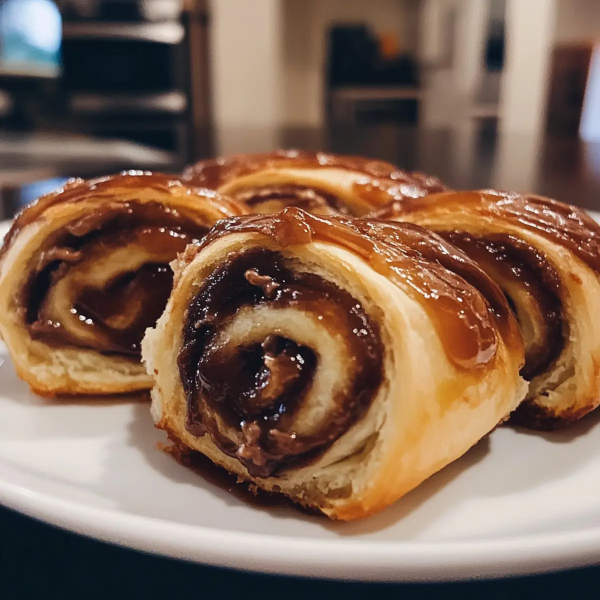 Chocolate Rolls with Creamy Vanilla Filling