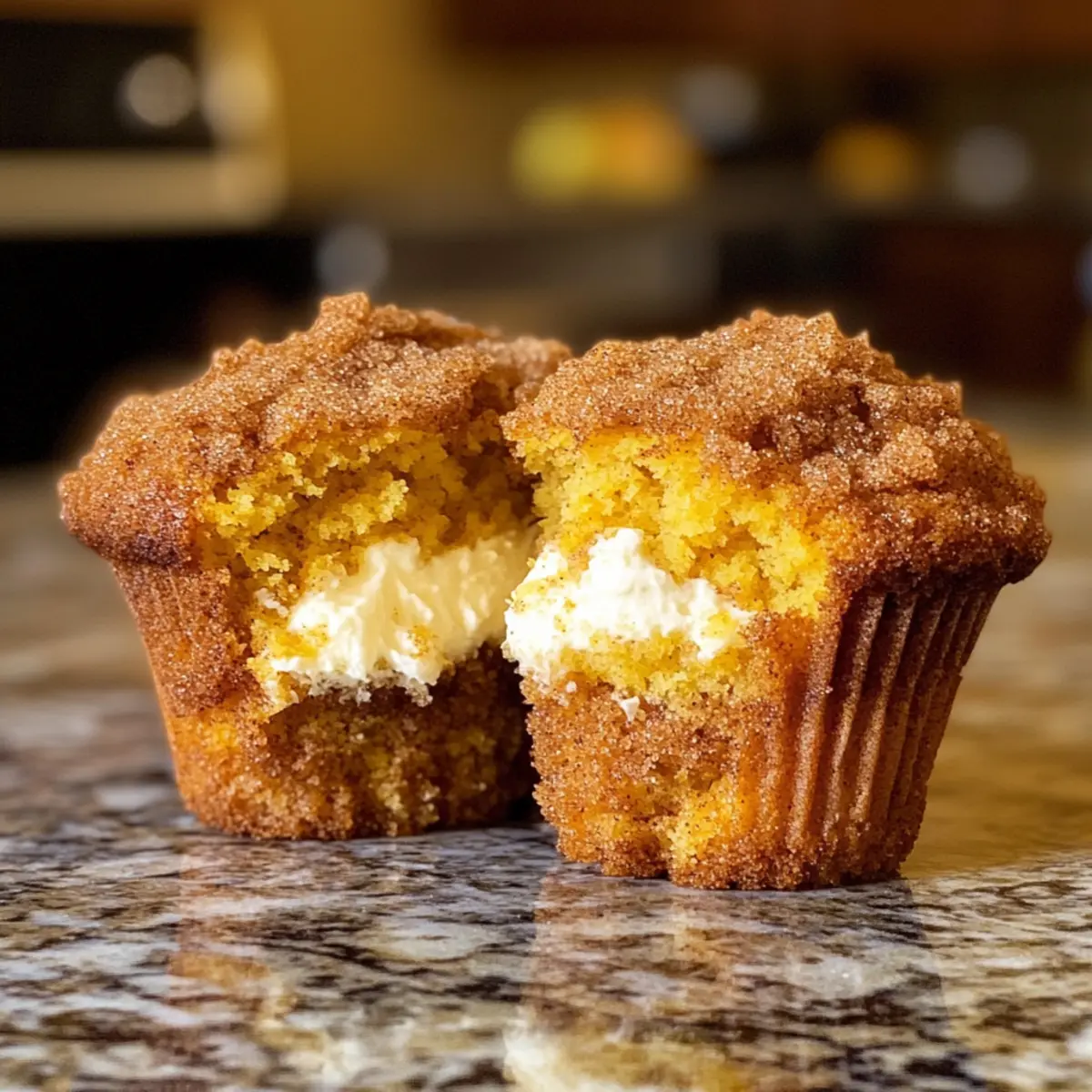 Pumpkin Muffins with Maple Cream Cheese Filling