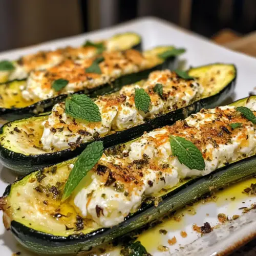 Baked Zucchini With Goat Cheese