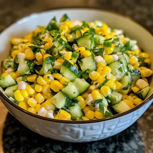 Corn and Cucumber Salad with Basil and Chives
